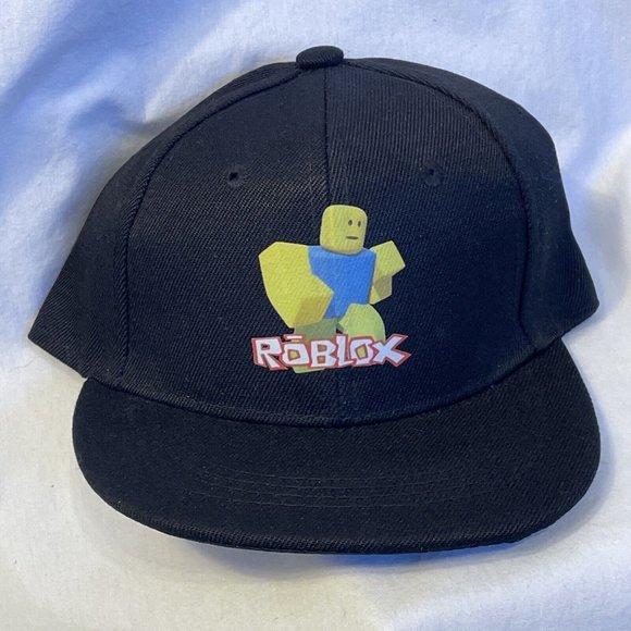 Roblox Blocky Youth Black Snapback Gaming Anime Cartoon Hat Cap - Picture 2 of 13